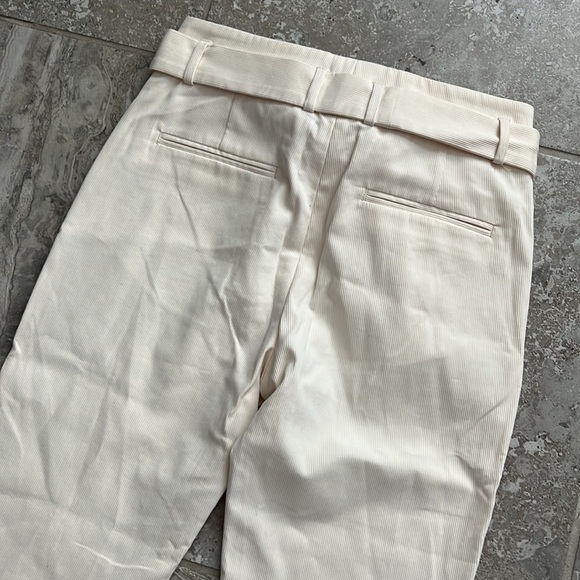 NWT ELEVENTY High-Waisted Ribbed Pants in Cream, Size EU40 | US2 New w/Tag $495 - Picture 6 of 11